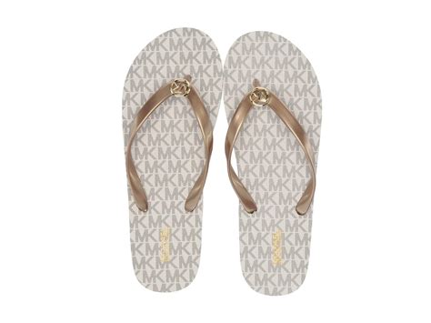 michael mk stripe eva flip flop michael kors at 6pm.com|MICHAEL Michael Kors MK Stripe EVA Flip Flop SKU: 9276781.